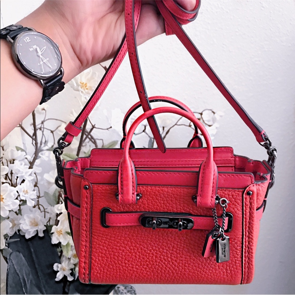 COACH Pebbled Leather Swagger